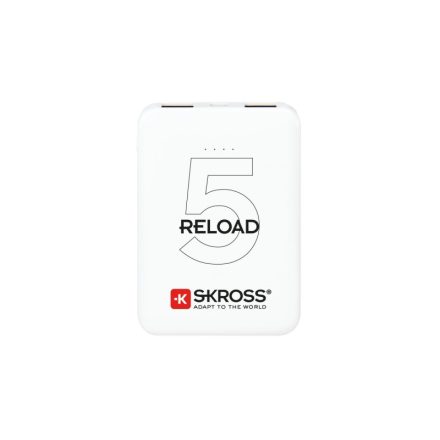 SKROSS Powerbank 5000 mAh mit USB-Kabel mit zwei Ausgängen