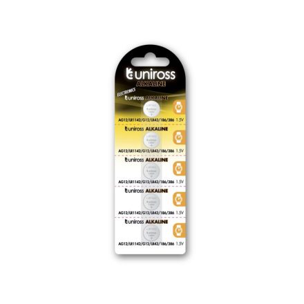 UNIROSS LR43 Alkali-Knopfzelle 1,5 V (5 Stück)