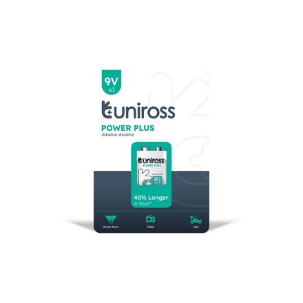 UNIROSS Blockbatterie 9 V