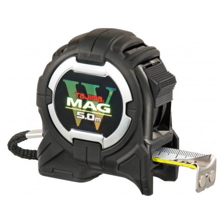 TAJIMA W-Mag Maßband 5 m x 25 mm, beidseitig skaliert, mit magnetischem Gehäuse