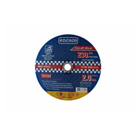 ENCORE Metallschneidscheibe 230 x 2,0 x 22,23 mm INOX