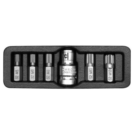 YATO Bit-Set 6-teilig SPLINE M5-M12 L=30 mm 1/2"