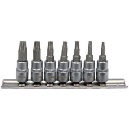 YATO Schraubenschlüssel-Torx-Schraubenausdreher-Steckschlüsselsatz, 7-teilig, 1/4 Zoll