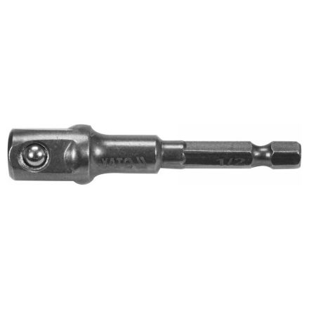 YATO Steckschlüsseladapter 1/4" Sechskant -> 1/2" Vierkant CrV