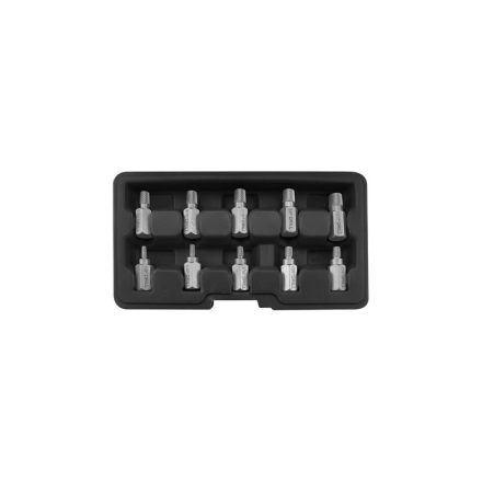 YATO Schraubenausdreh-Set 10-teilig (für Innen-Torx-, Sechskant- und Spline-Schrauben)