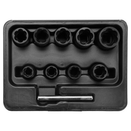 YATO Schraubendreherkopf-Entfernungsset 10-teilig 3/8" 10-19 mm