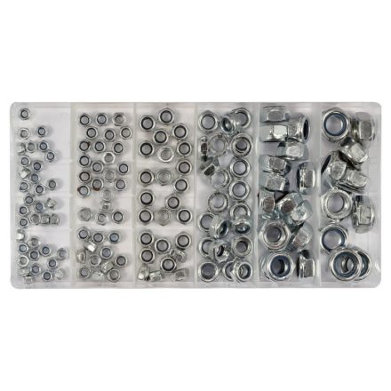 YATO Sechskant-Selbstsicherndes Muttern-Set 146-teilig M4-M12