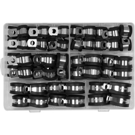 YATO Rohrschellen-Set mit Gummidichtung 52-teilig