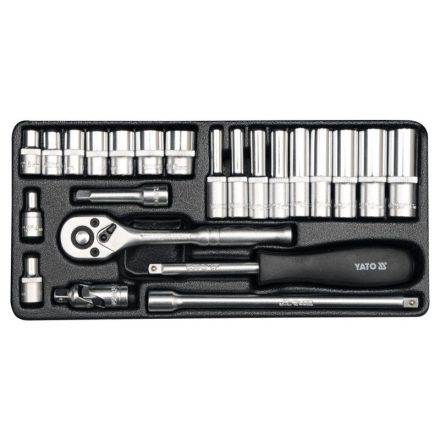 YATO Steckschlüsselsatz 23-teilig 1/4" 4-13 mm CrV