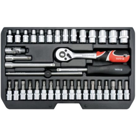 YATO Steckschlüsselsatz 38-teilig 1/4" 3,5-14 mm CrV