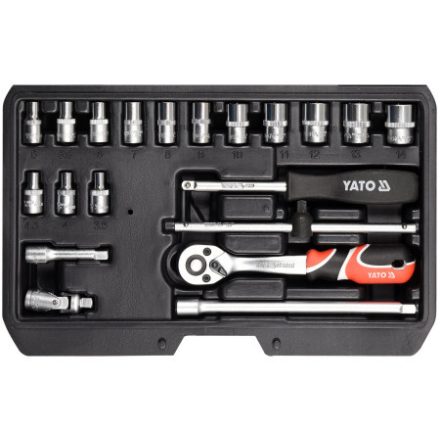 YATO Steckschlüsselsatz 20-teilig 1/4" 3,5-14 mm CrV