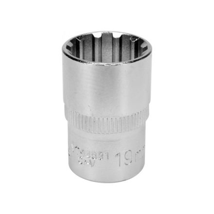 YATO Steckschlüssel Spline 1/2" 19 mm CrV