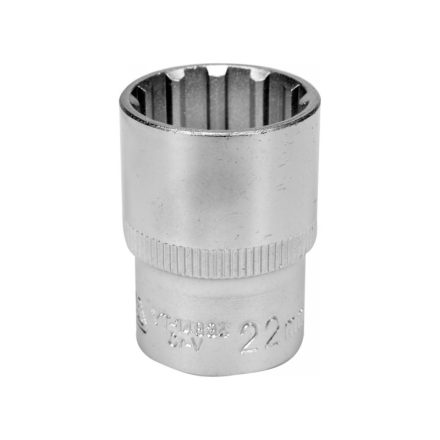YATO Steckschlüssel Spline 1/2" 22 mm CrV