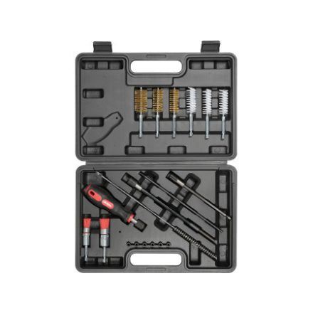 YATO Einspritzventil-Reinigungsset 19-teilig 1/4" Edelstahl, Kunststoff, Kupferbürsten