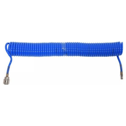 YATO Pneumatikschlauch (Spirale) mit Schnellkupplung 5,5 x 8 mm x 10 m 1,2 MPa