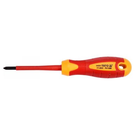 YATO Schraubendreher PH1 x 80 mm isoliert bis 1000 V