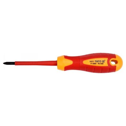 YATO Schraubendreher PZ1 x 80 mm isoliert bis 1000 V