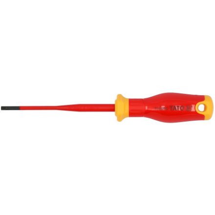 YATO Schraubendreher Schlitz 3,5 x 100 mm, bis 1000 V isoliert, schlankes Design