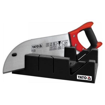 YATO Gehrungslade 300 x 140 x 70 mm Kunststoff + Säge 350 mm