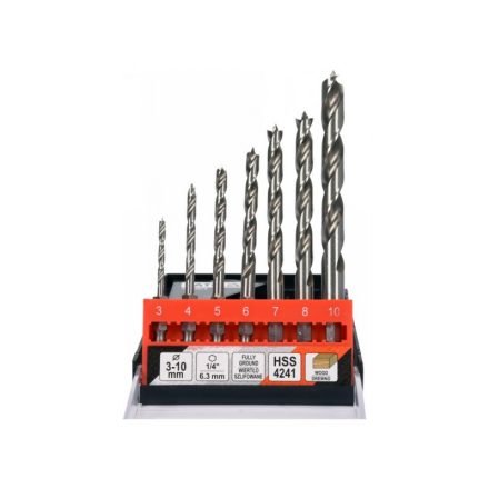 YATO Holzbohrer Set 7-teilig 3 - 10 mm Bitfassung
