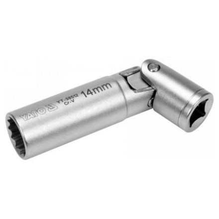 YATO Zündkerzenschlüssel mit Gelenkanschluss 3/8" 10 mm / 88 mm CrV