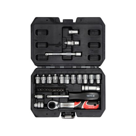 YATO Offener Steckschlüsselsatz 29-teilig 1/4" Spline