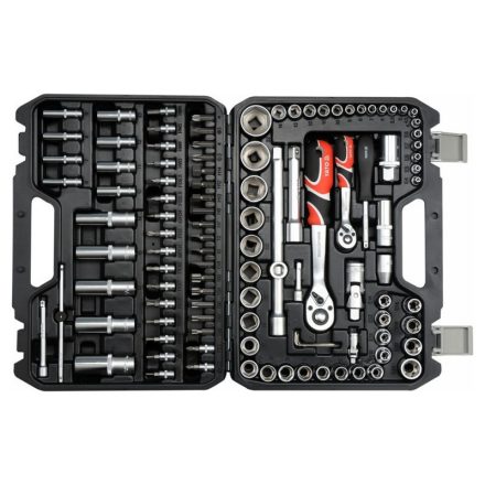 YATO Steckschlüsselsatz 108-teilig 1/4", 1/2" CrV