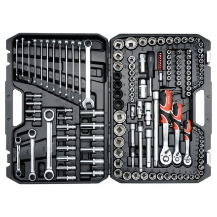 YATO Steckschlüsselsatz 150-teilig 1/4", 3/8", 1/2" CrV