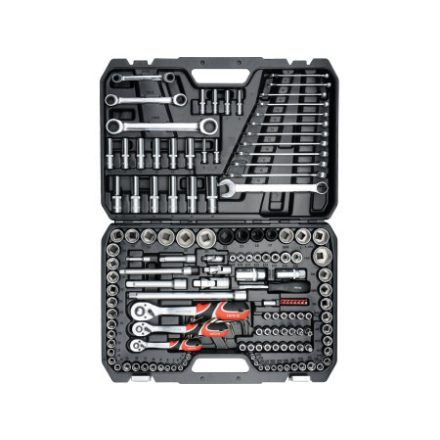 YATO Steckschlüsselsatz 150-teilig 1/4", 3/8", 1/2" CrV