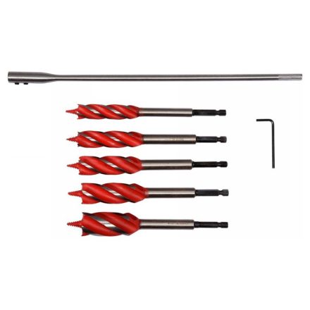 YATO Holzbohrer-Set 7-teilig Bit-Aufnahme (16-18-20-22-25 mm) 165 mm