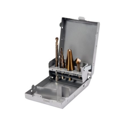 YATO Stufenbohrer-Multiset mit 4-teiligem Bithalter