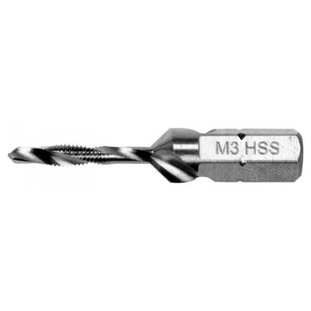 YATO Kombinierte Maschinenbohrer-Gewindebohrer M3 Bit-Aufnahme