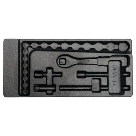 YATO Steckschlüsselsatz 22-teilig 3/8" 6-22 mm CrV (Schubladeneinsatz ohne Werkzeug)