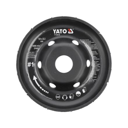 YATO Schleifteller grob #1 125 x 22,2 mm