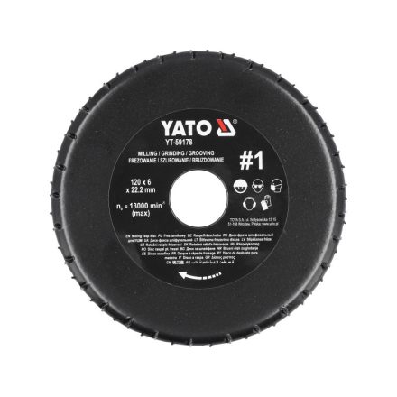 YATO Raspelscheibe fein #3 125 x 22,2 mm