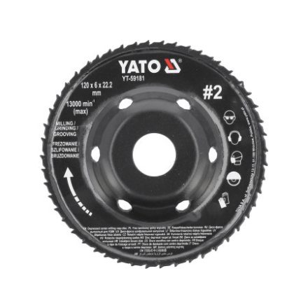 YATO Raspelscheibe mittel #2 120 x 22,2 mm