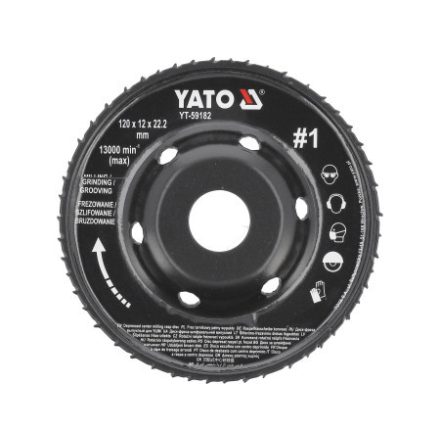 YATO Schruppscheibe grob #1 120 x 22,2 mm