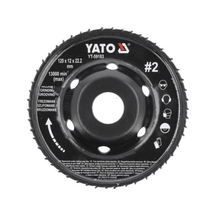 YATO Raspelscheibe mittel #2 120 x 22,2 mm