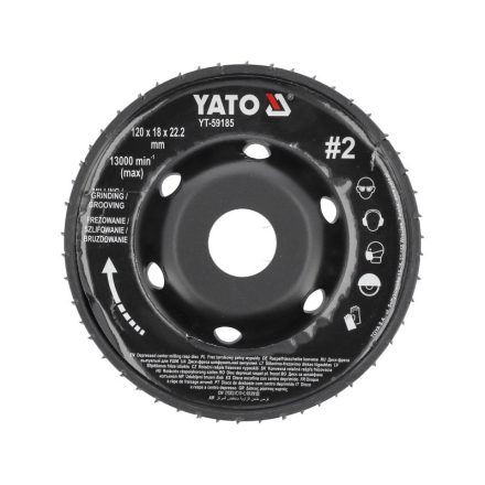 YATO Raspelscheibe Mittlere #2 120 x 22,2 mm