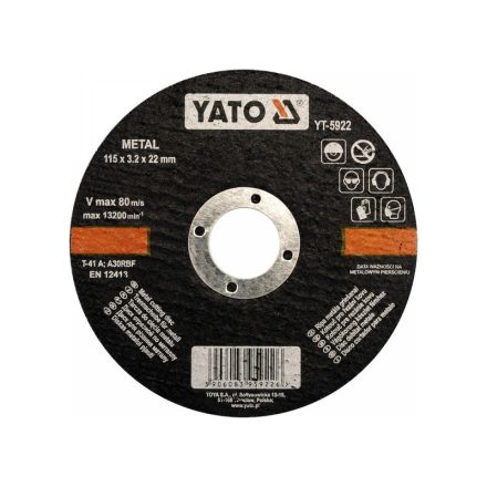 YATO Trennscheibe für Metall 125 x 1,2 x 22 mm