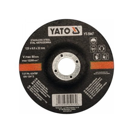 YATO Reinigungsscheibe für Metall 125 x 6,8 x 22,2 mm, Inox