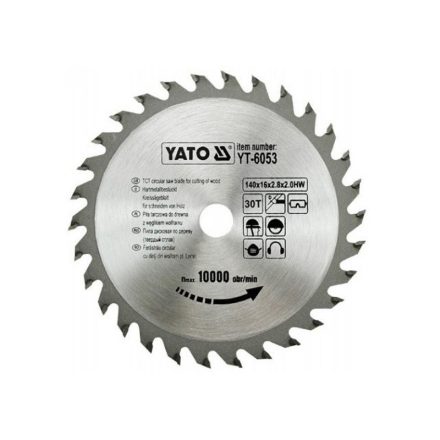 YATO Sägeblatt für Holz 140 x 16 x 2,0 mm / 30T