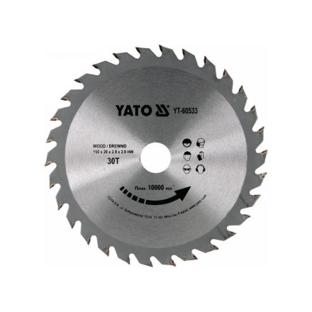YATO Sägeblatt für Holz 150 x 20 x 2,0 mm / 30T