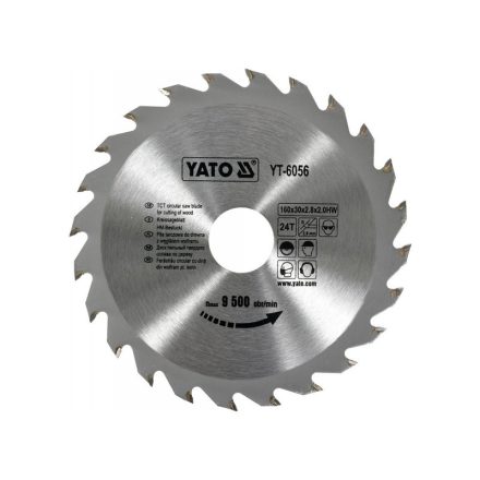 YATO Sägeblatt für Holz 160 x 30 x 2,0 mm / 24T