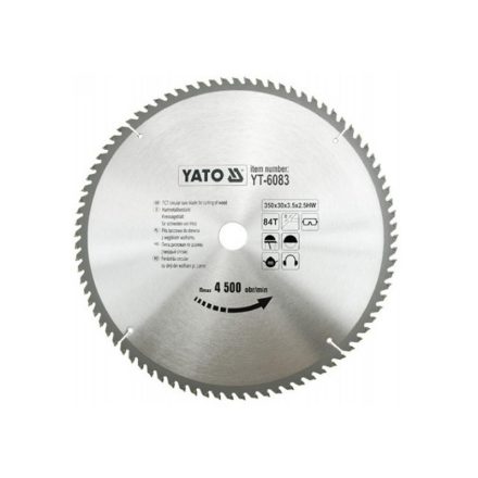 YATO Sägeblatt für Holz 350 x 30 x 2,5 mm / 84T