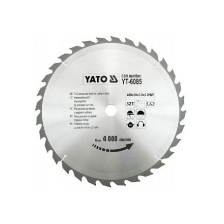 YATO Sägeblatt für Holz 400 x 30 x 2,8 mm / 32T