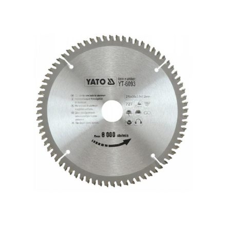YATO Sägeblatt für Aluminium 200 x 30 x 1,5 mm / 60T