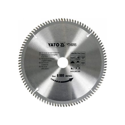 YATO Sägeblatt für Aluminium 250 x 30 x 2,2 mm / 100T