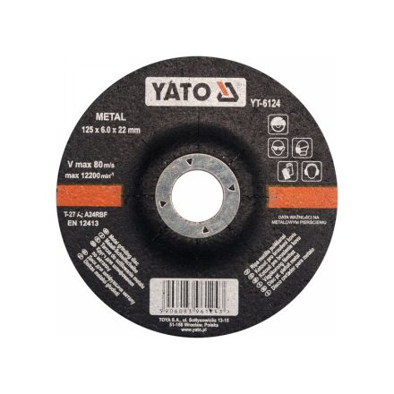 YATO Reinigungsscheibe für Metall 125 x 6,0 x 22,2 mm