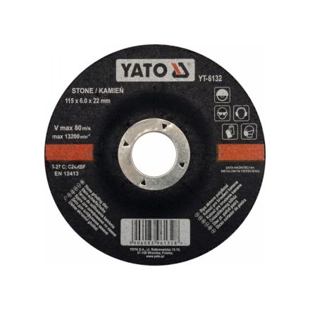 YATO Reinigungsscheibe für Stein 115 x 6,0 x 22,2 mm